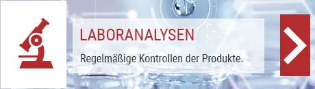 Banner weist auf Laboranalysen hin