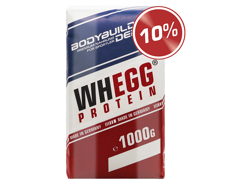 Whegg Protein Produktbild mit 10% Rabatt Icon