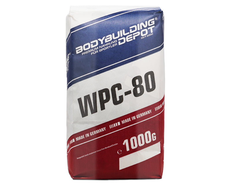 WPC-80 Whey Protein in Papier verpackt