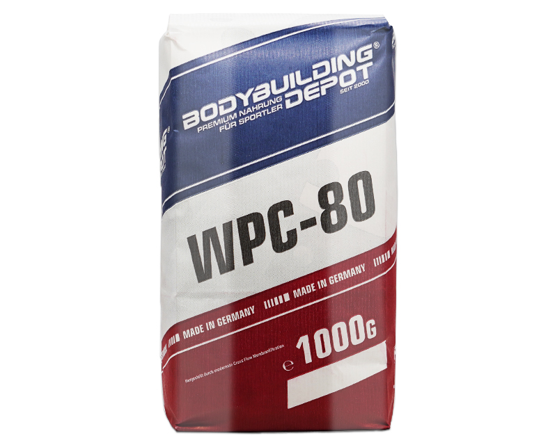 Bild zeigt Wpc 80 Whey Protein Papiertuete